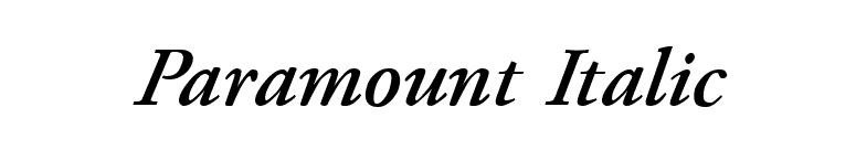 Paramount Italic font preview