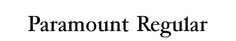 Paramount Regular font preview
