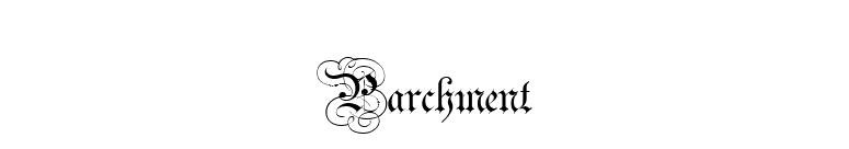 Parchment font preview