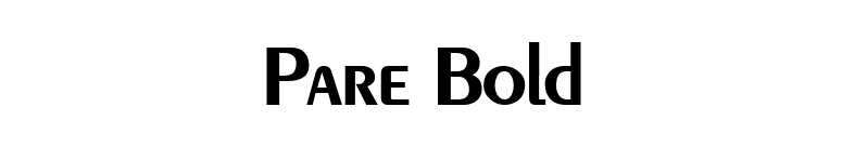 Pare Bold font preview