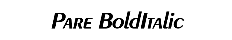 Pare BoldItalic font preview