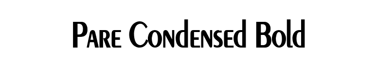 Pare Condensed Bold font preview