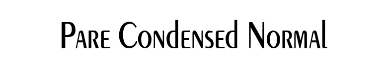Pare Condensed Normal font preview
