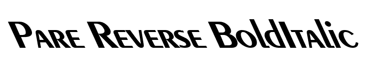 Pare Reverse BoldItalic font preview