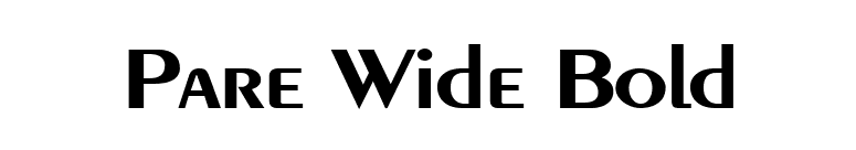 Pare Wide Bold font preview