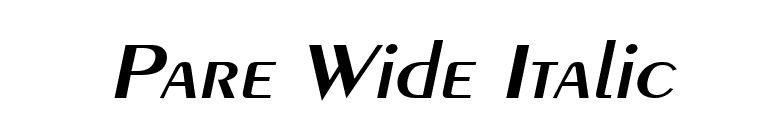 Pare Wide Italic font preview