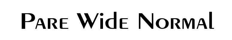 Pare Wide Normal font preview