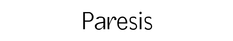 Paresis font preview