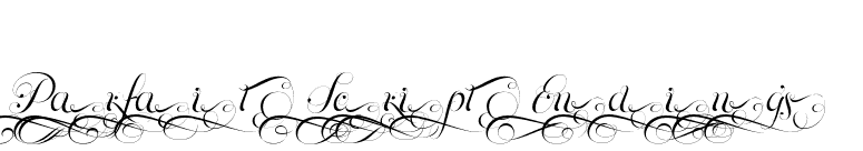 Parfait Script Endings font preview