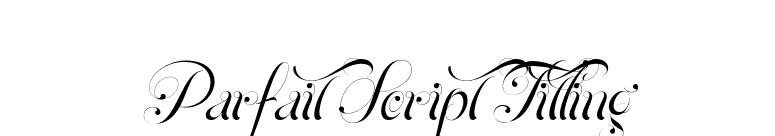 Parfait Script Titling font preview