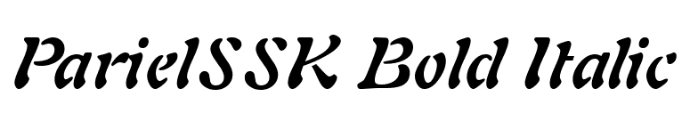 ParielSSK Bold Italic font preview