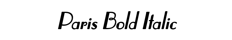 Paris Bold Italic font preview
