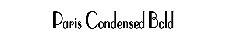 Paris Condensed Bold font preview