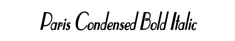 Paris Condensed Bold Italic font preview