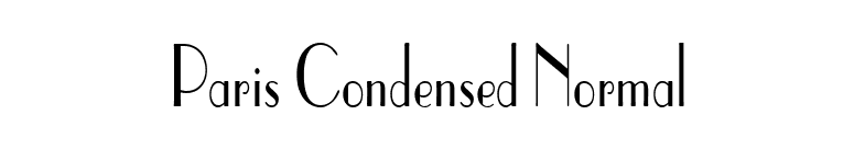 Paris Condensed Normal font preview