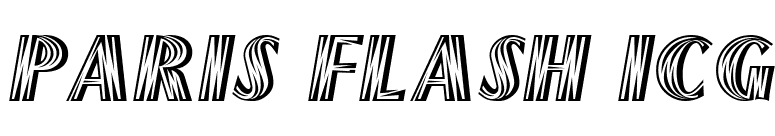 Paris Flash ICG font preview
