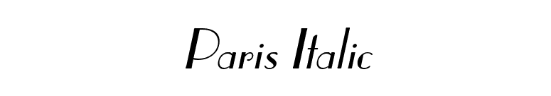 Paris Italic font preview