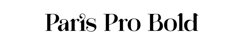 Paris Pro Bold font preview