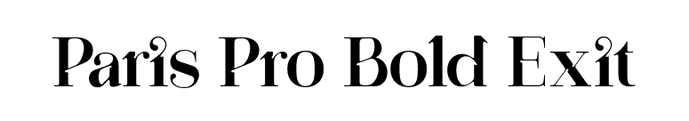 Paris Pro Bold Exit font preview