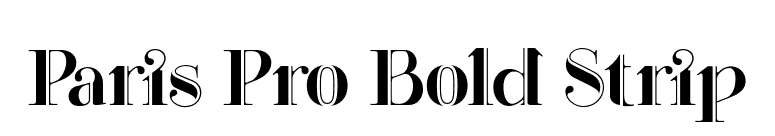 Paris Pro Bold Strip font preview