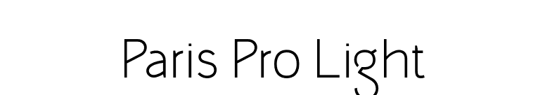Paris Pro Light font preview
