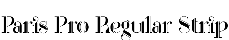 Paris Pro Regular Strip font preview