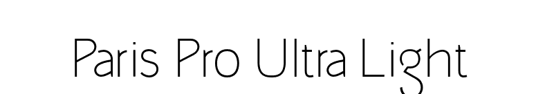 Paris Pro Ultra Light font preview