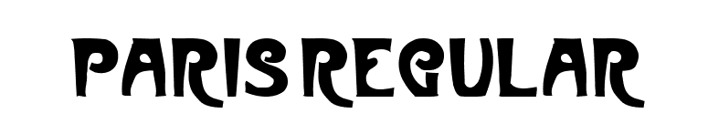 Paris Regular font preview