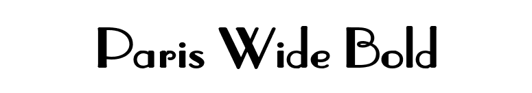 Paris Wide Bold font preview