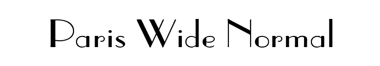 Paris Wide Normal font preview