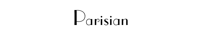 Parisian font preview