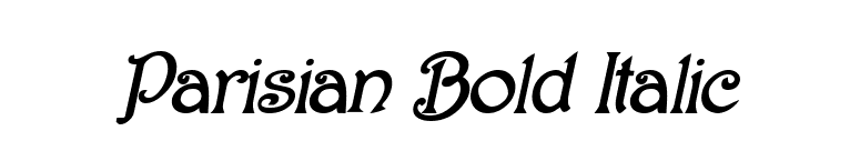 Parisian Bold Italic font preview