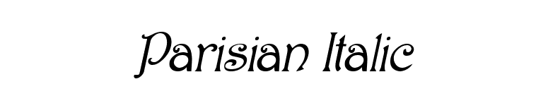 Parisian Italic font preview