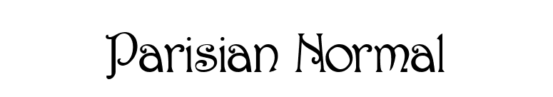 Parisian Normal font preview