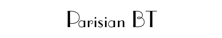 Parisian BT font preview