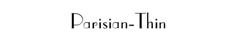 Parisian-Thin font preview