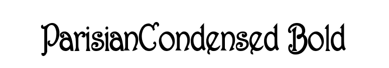 ParisianCondensed Bold font preview