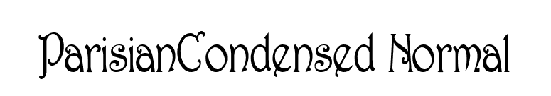 ParisianCondensed Normal font preview