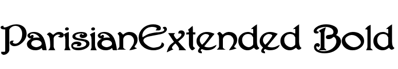 ParisianExtended Bold font preview