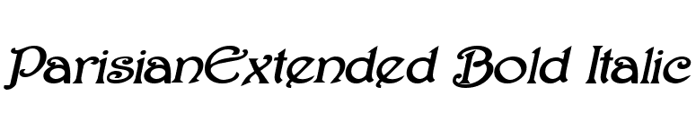 ParisianExtended Bold Italic font preview