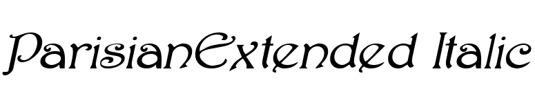 ParisianExtended Italic font preview