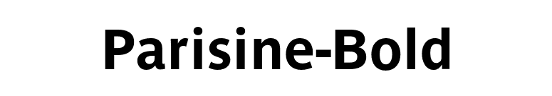 Parisine-Bold font preview