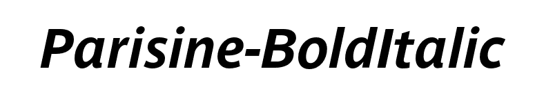 Parisine-BoldItalic font preview