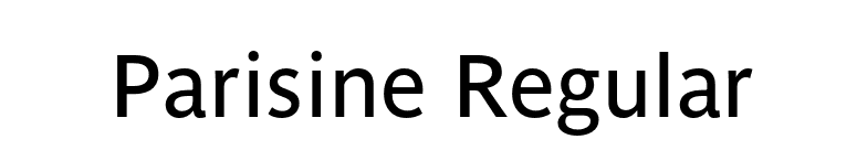 Parisine Regular font preview