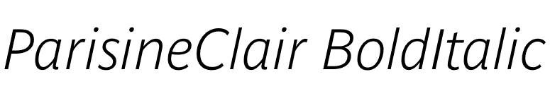 ParisineClair BoldItalic font preview