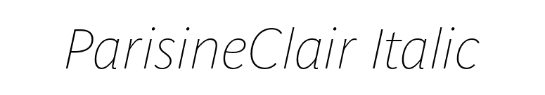 ParisineClair Italic font preview