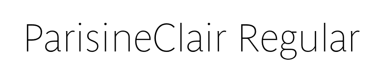 ParisineClair Regular font preview