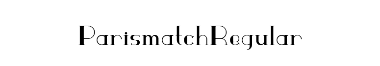 ParismatchRegular font preview