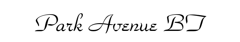 Park Avenue BT font preview