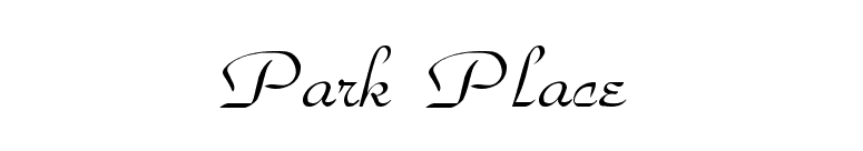 Park Place font preview